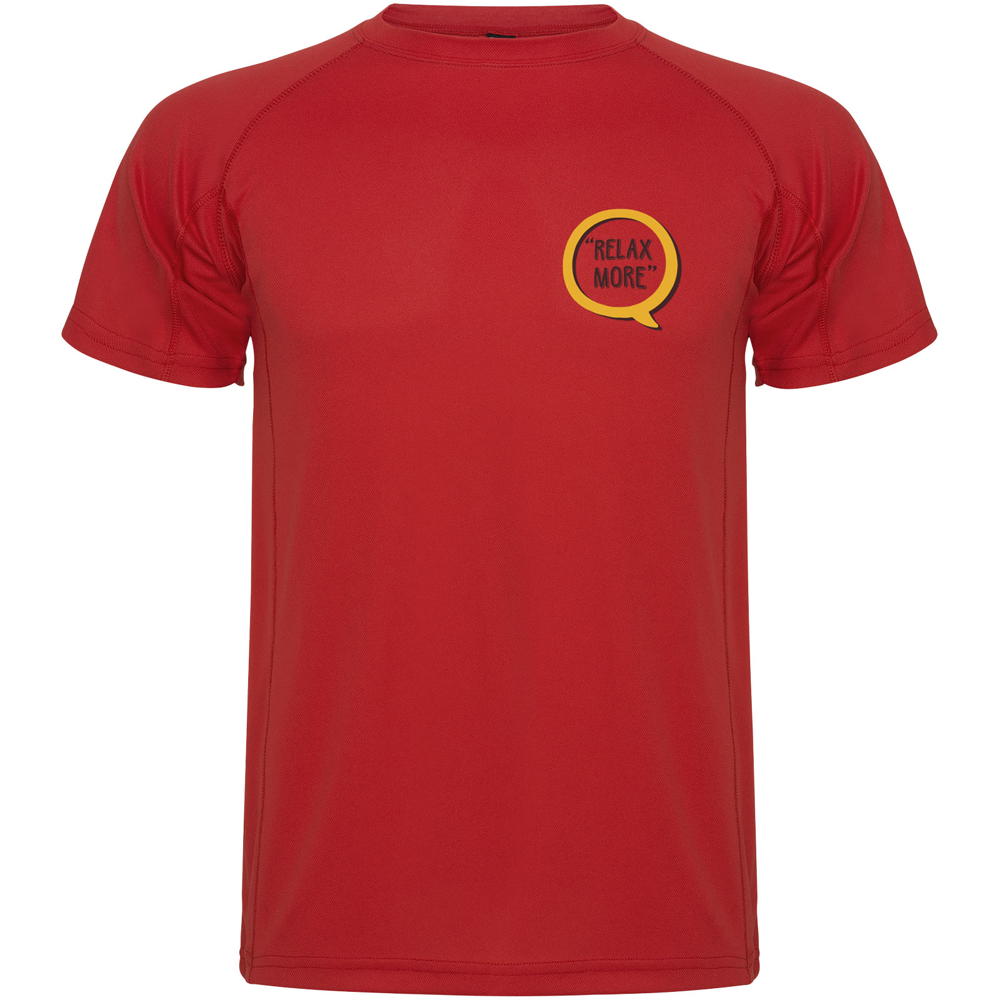 Montecarlo 150 g/m² kortærmet sport t-shirt til mænd i farven Rød