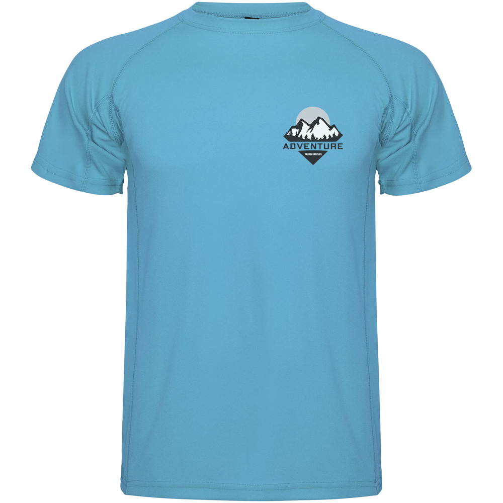 Montecarlo 150 g/m² kortærmet sport t-shirt til mænd i farven Turkis