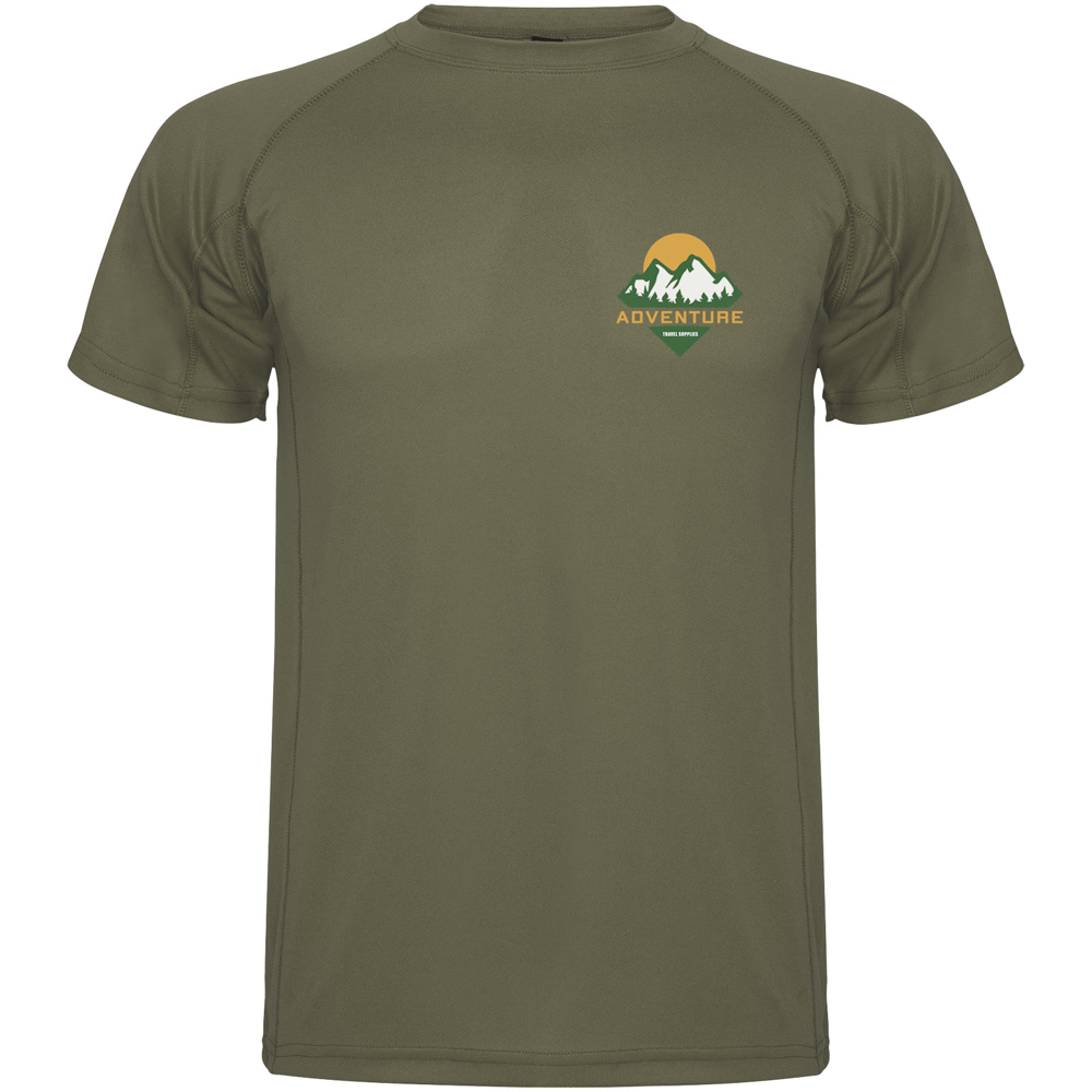 Montecarlo 150 g/m² kortærmet sport t-shirt til mænd i farven Militærgrøn