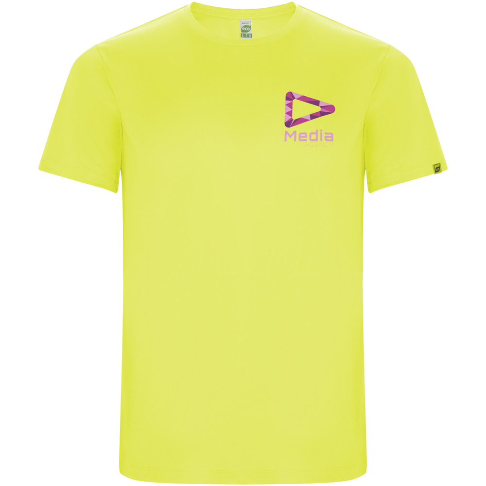 Imola 135 g/m² kortærmet sports t-shirt til mænd i farven Fluorgul
