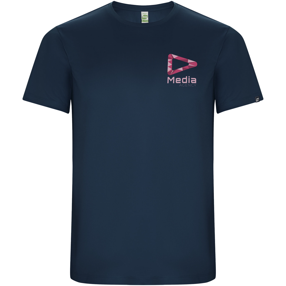 Imola 135 g/m² kortærmet sports t-shirt til mænd i farven Marineblå