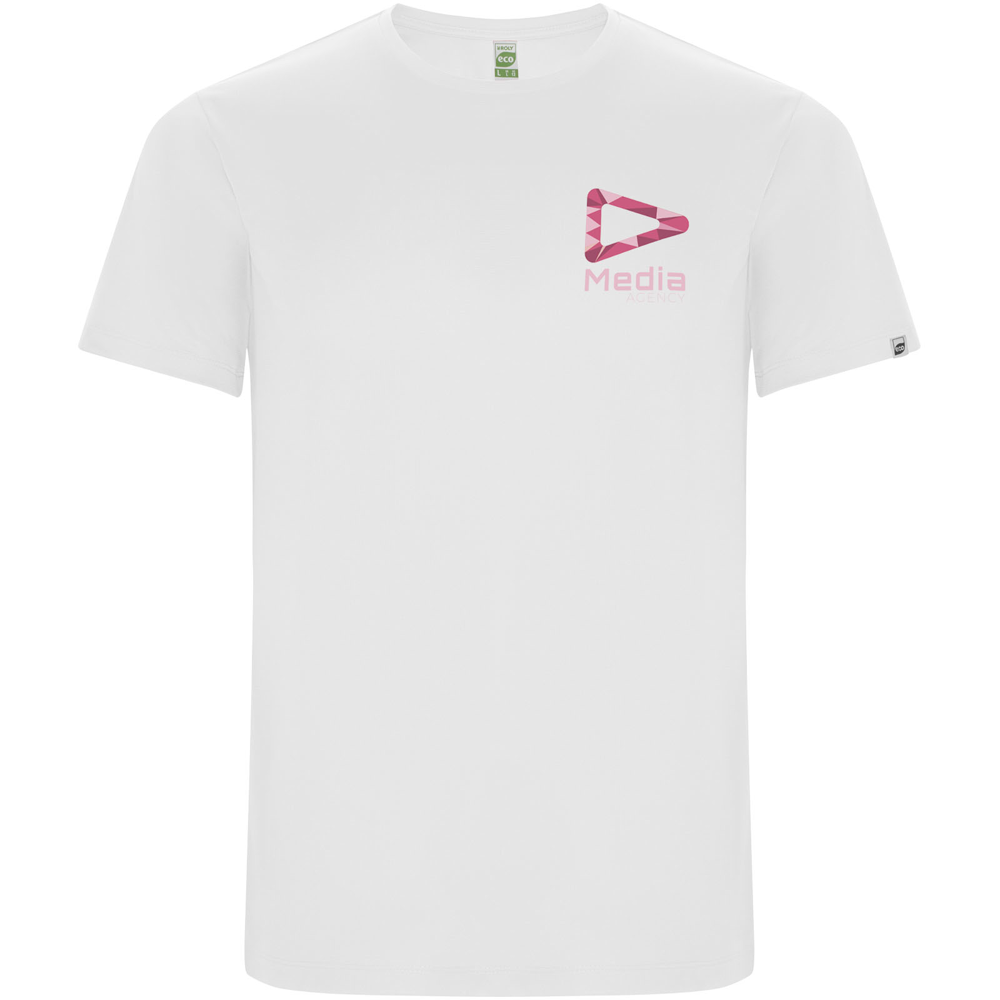 Imola 135 g/m² kortærmet sports t-shirt til mænd i farven Hvid