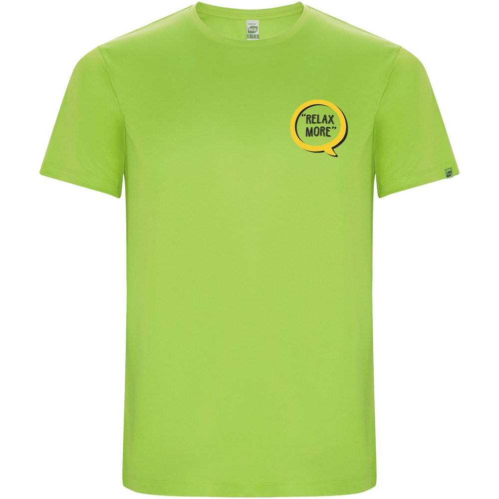 Imola 135 g/m² kortærmet sports t-shirt til mænd i farven Limefarvet