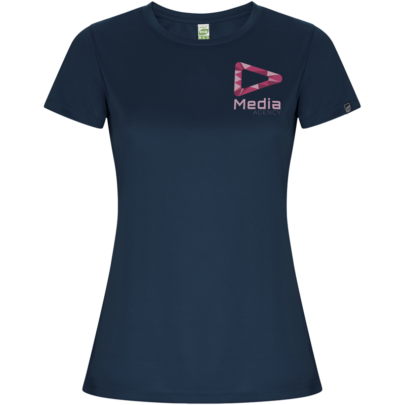 Imola 135 g/m² kortærmet sports t-shirt til kvinder i farven Marineblå