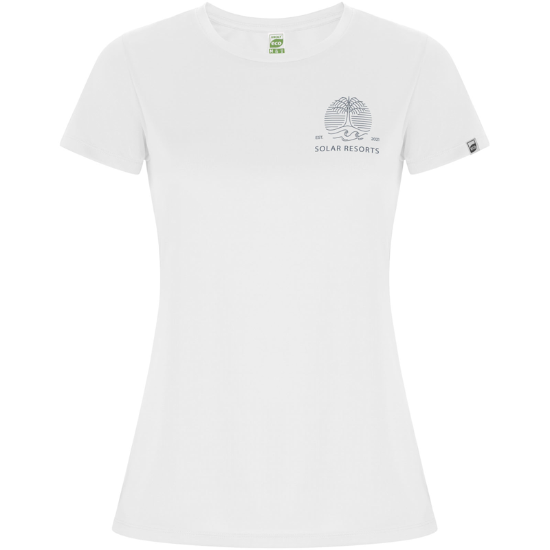 Imola 135 g/m² kortærmet sports t-shirt til kvinder i farven Hvid