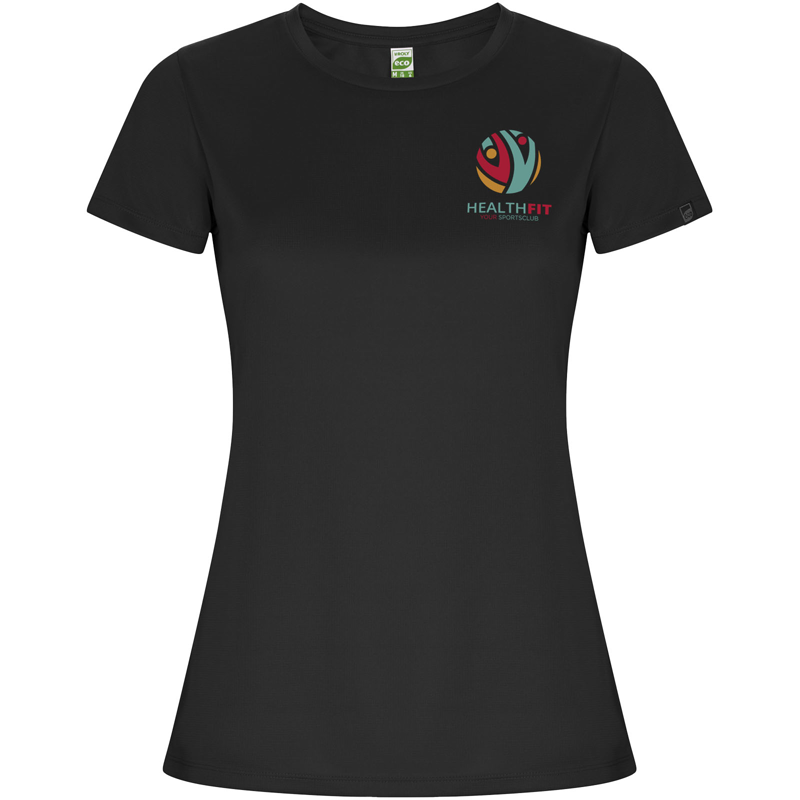 Imola 135 g/m² kortærmet sports t-shirt til kvinder i farven Mørk bly