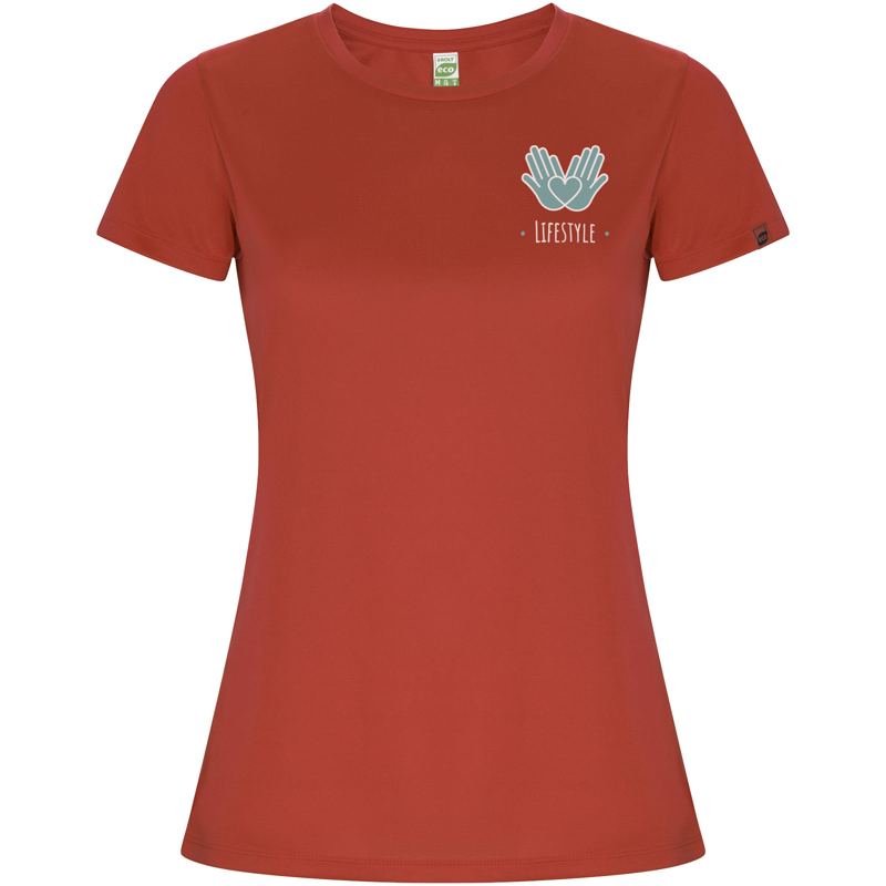 Imola 135 g/m² kortærmet sports t-shirt til kvinder i farven Rød