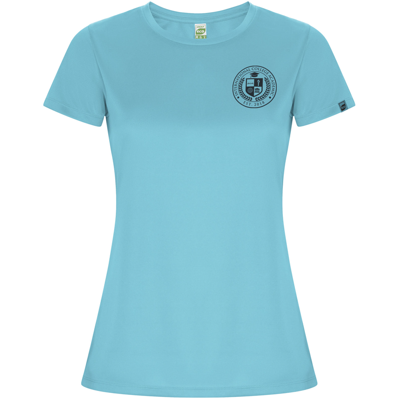 Imola 135 g/m² kortærmet sports t-shirt til kvinder i farven Turkis