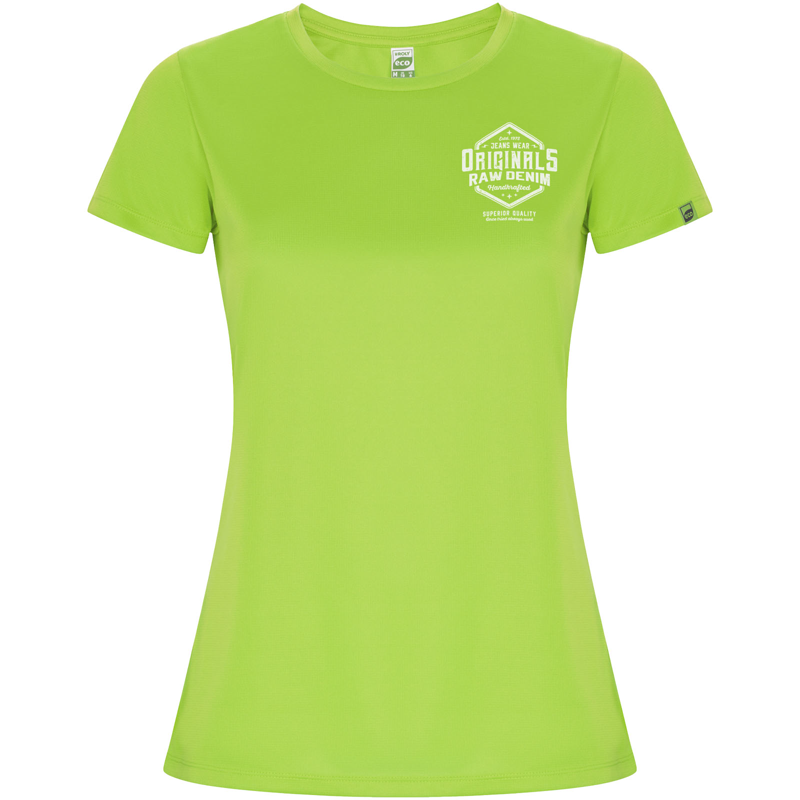 Imola 135 g/m² kortærmet sports t-shirt til kvinder i farven Fluorgrøn