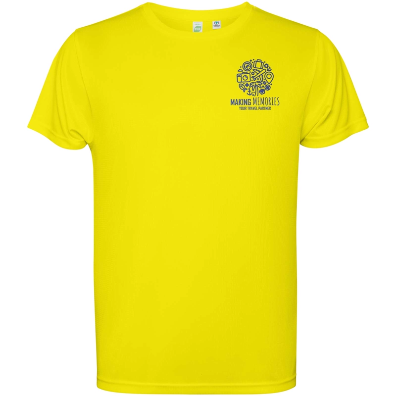 Estoril 125 g/m² kortærmet t-shirt til mænd i farven Fluorgul