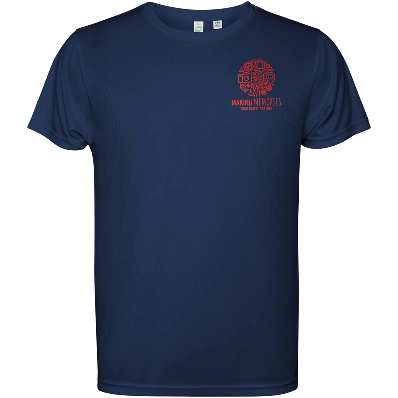 Estoril 125 g/m² kortærmet t-shirt til mænd i farven Marineblå