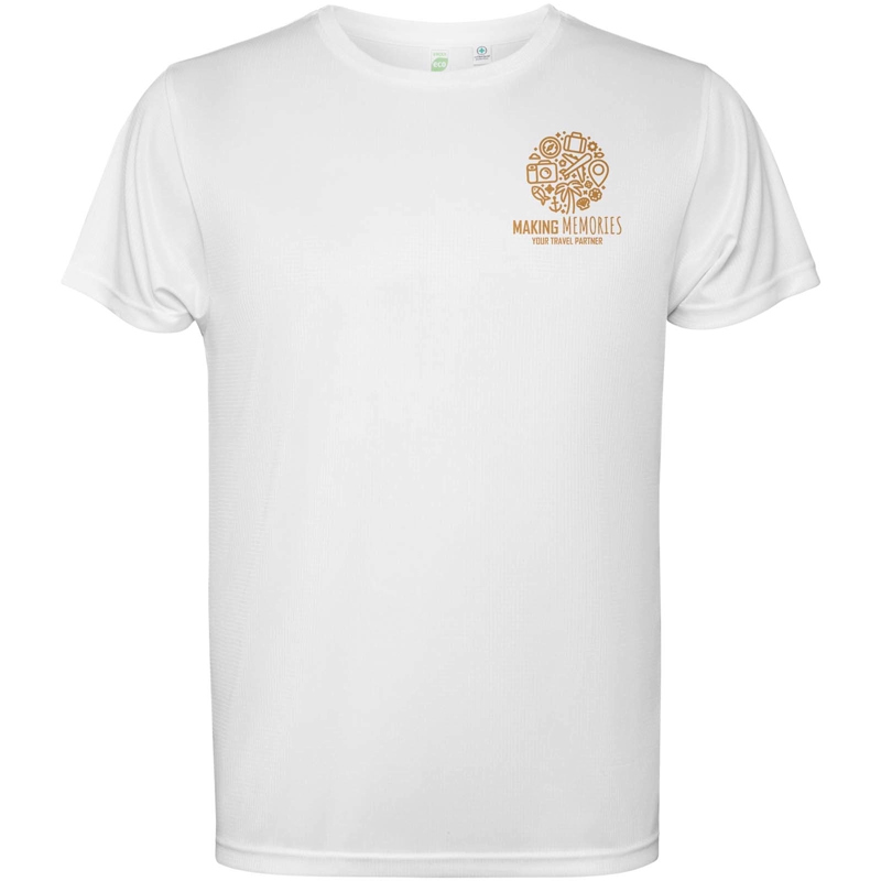 Estoril 125 g/m² kortærmet t-shirt til mænd i farven Hvid