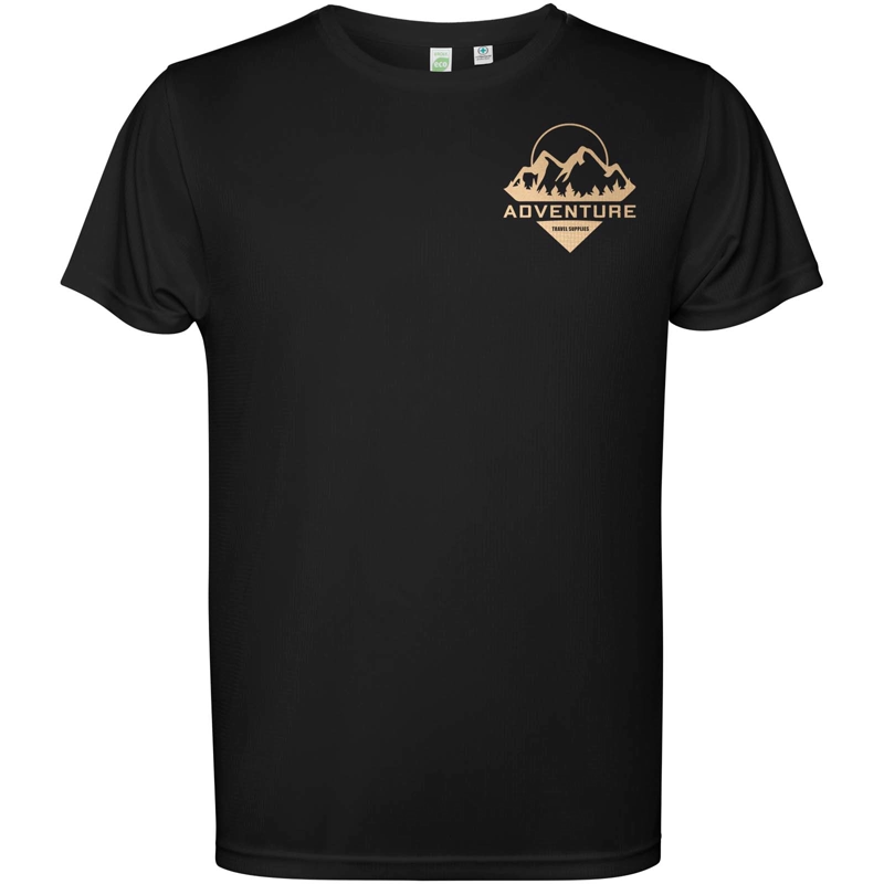 Estoril 125 g/m² kortærmet t-shirt til mænd i farven Ensfarvet sort