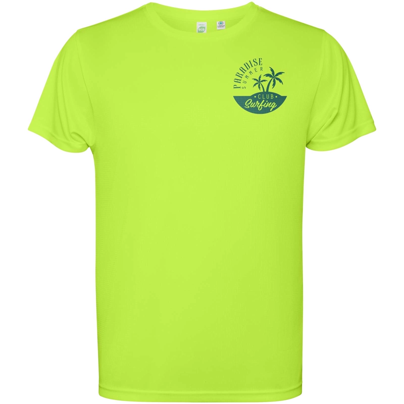 Estoril 125 g/m² kortærmet t-shirt til mænd i farven Fluorgrøn