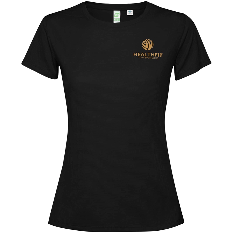 Estoril 125 g/m² kortærmet t-shirt til kvinder i farven Ensfarvet sort