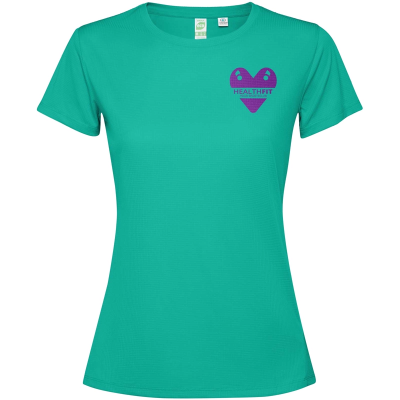 Estoril 125 g/m² kortærmet t-shirt til kvinder i farven Jadefarvet