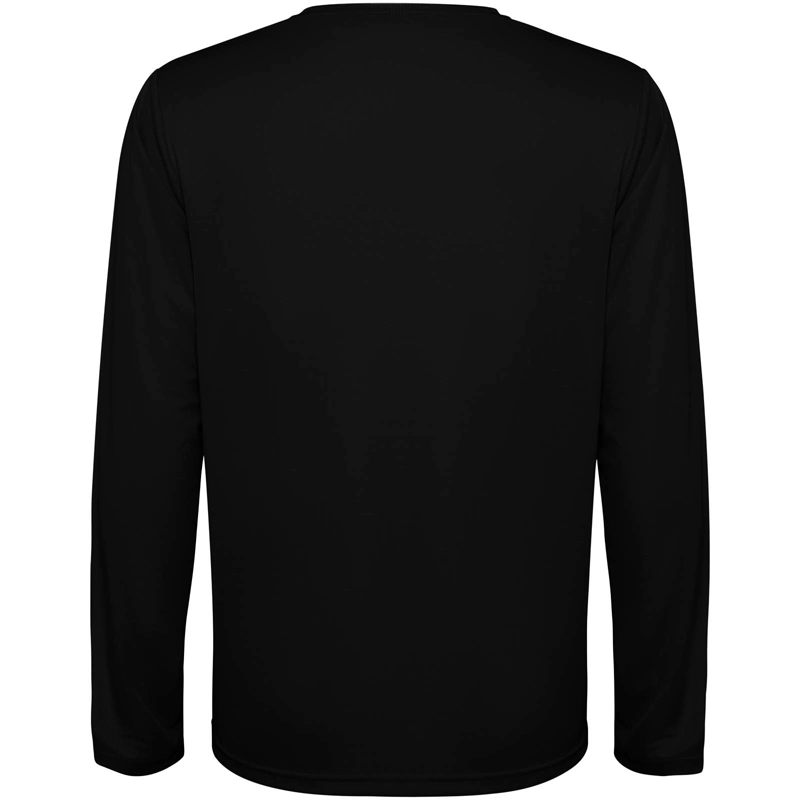 Estoril 125 g/m² langærmet unisex t-shirt i farven Ensfarvet sort