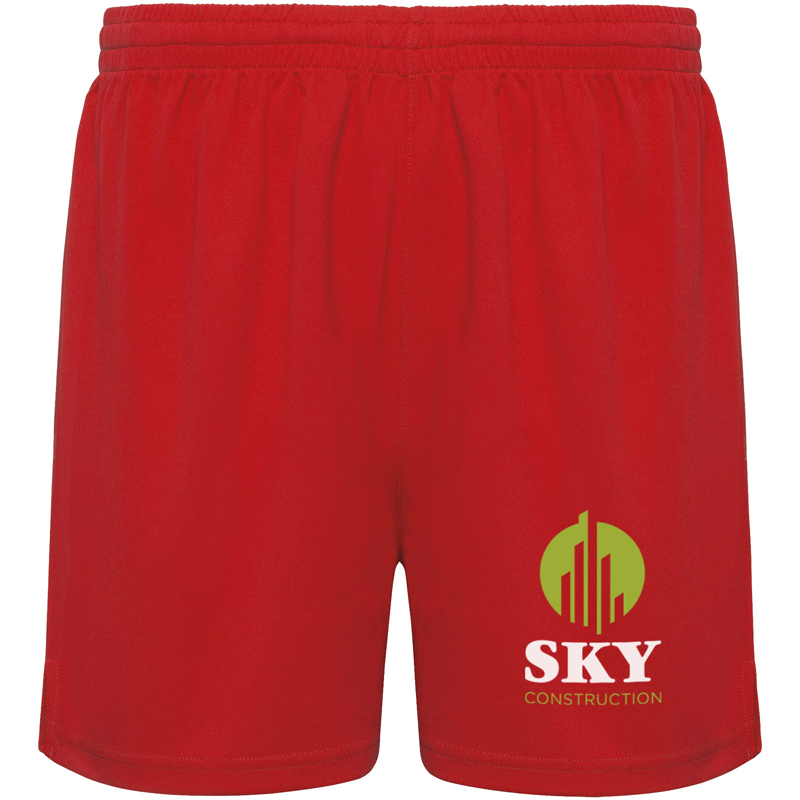Player 140 g/m² unisex sportsshorts i farven Rød