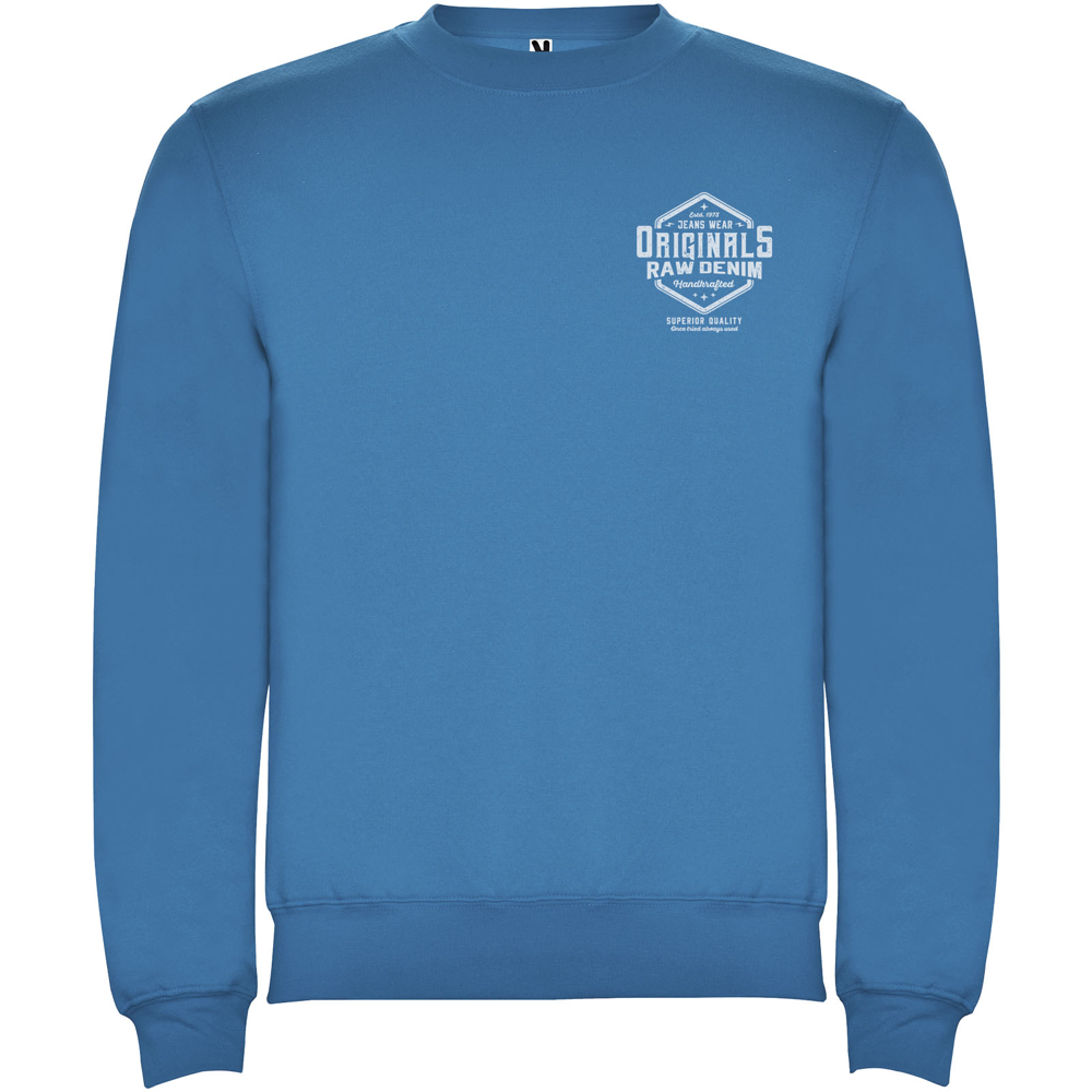 Clasica 280 g/m² unisex sweater med rund hals i farven Havblå