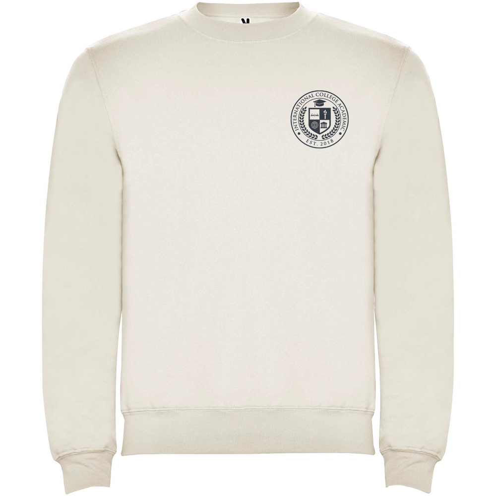 Clasica 280 g/m² unisex sweater med rund hals i farven Vintage hvid