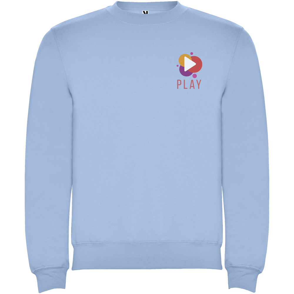Clasica 280 g/m² unisex sweater med rund hals i farven Himmelblå