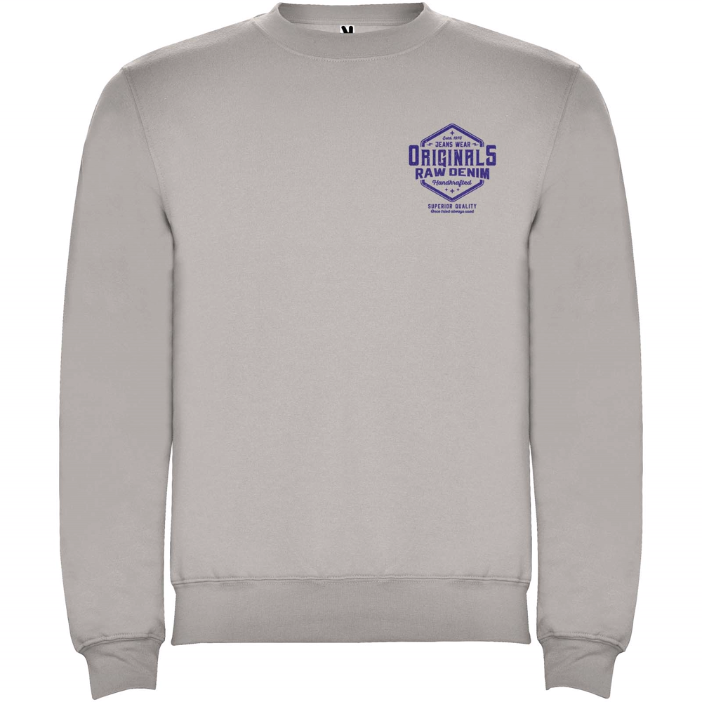 Clasica 280 g/m² unisex sweater med rund hals i farven Perlegrå