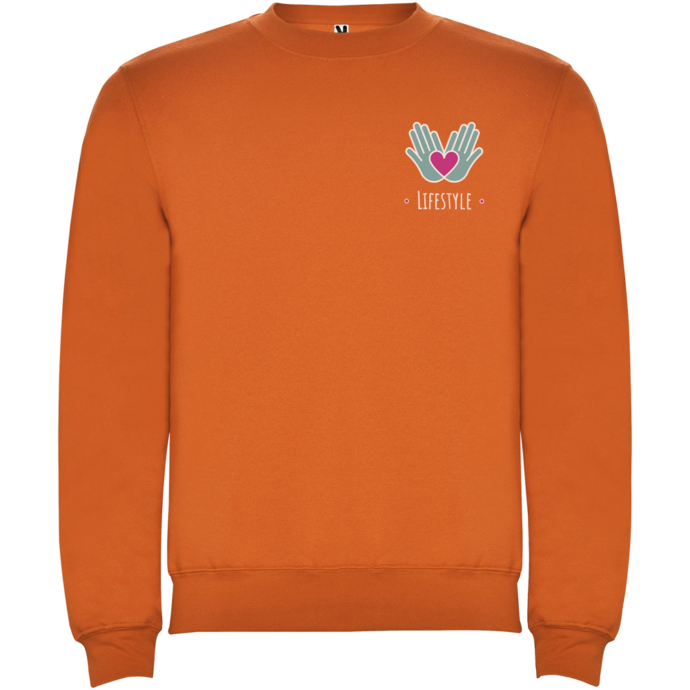 Clasica 280 g/m² unisex sweater med rund hals i farven Orange