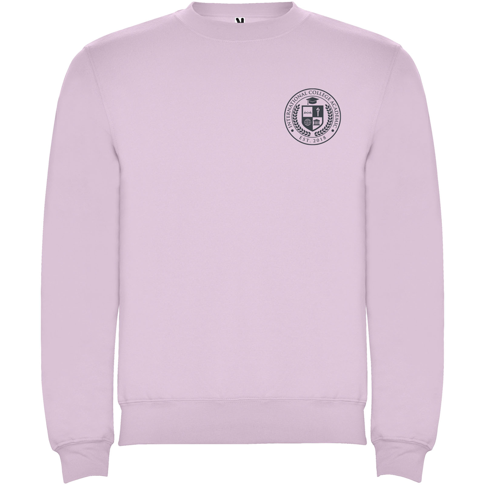 Clasica 280 g/m² unisex sweater med rund hals i farven Lyserød