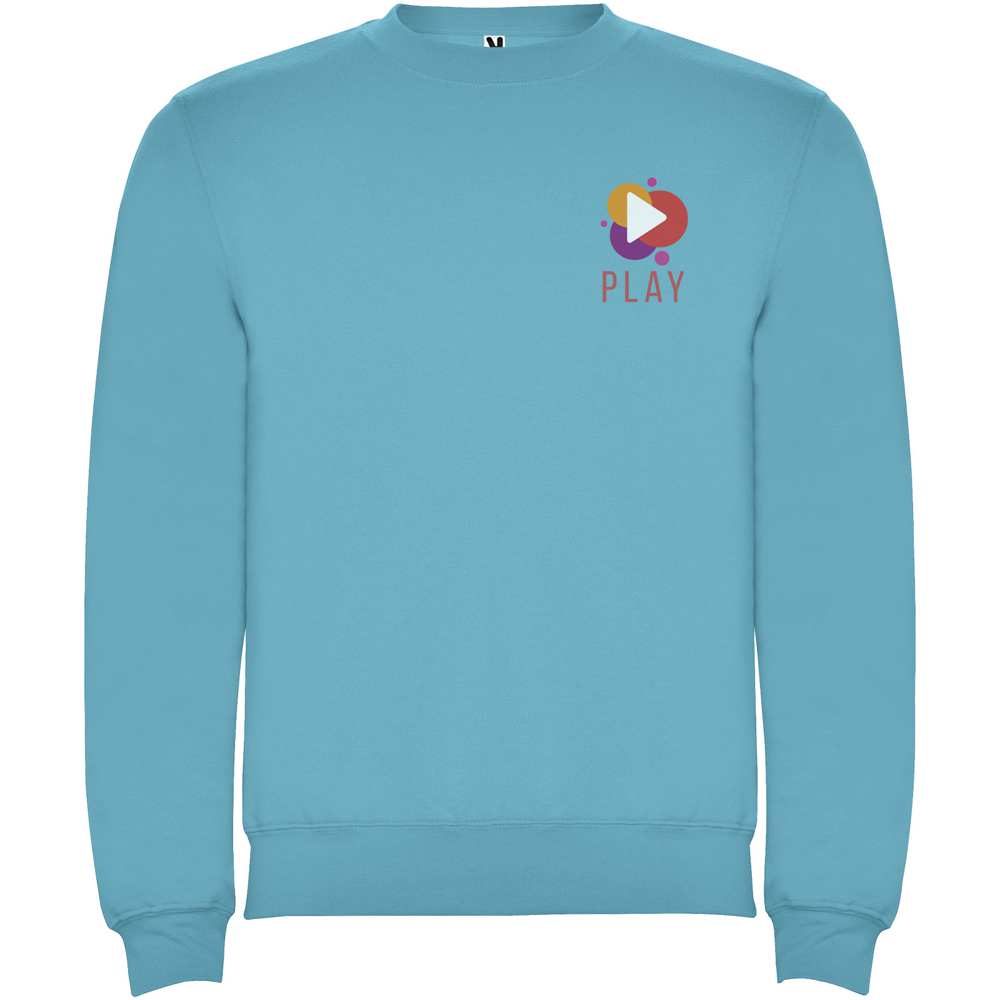 Clasica 280 g/m² unisex sweater med rund hals i farven Turkis