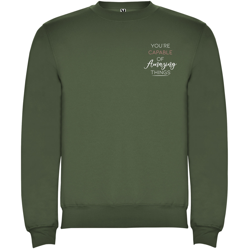 Clasica 280 g/m² unisex sweater med rund hals i farven Venture grøn