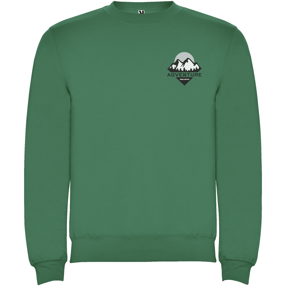 Clasica 280 g/m² unisex sweater med rund hals i farven Kelly grøn