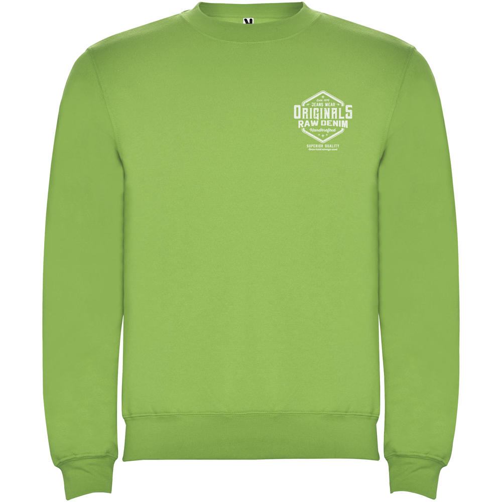 Clasica 280 g/m² unisex sweater med rund hals i farven Oasegrøn