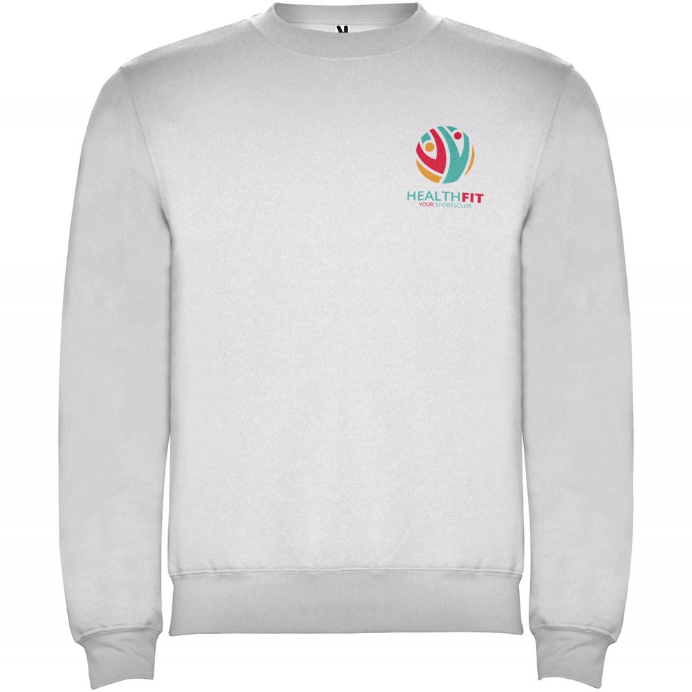 Clasica 280 g/m² unisex sweater med rund hals i farven Ask hvid mélange