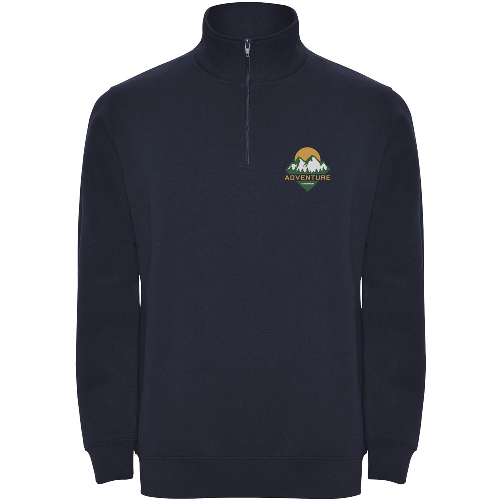 Aneto 280 g/m² sweatshirt med kvart lynlås i farven Marineblå
