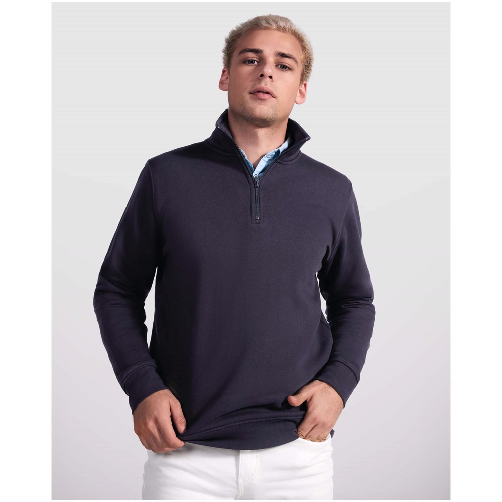 Aneto 280 g/m² sweatshirt med kvart lynlås i farven Marineblå