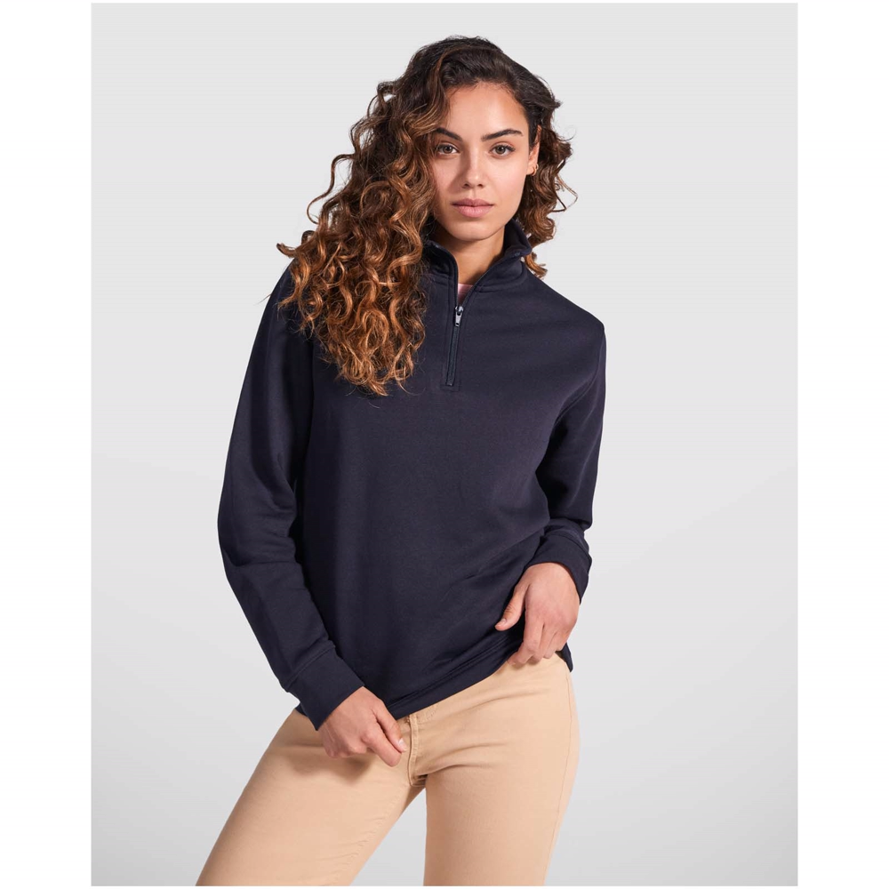 Aneto 280 g/m² sweatshirt med kvart lynlås i farven Marineblå