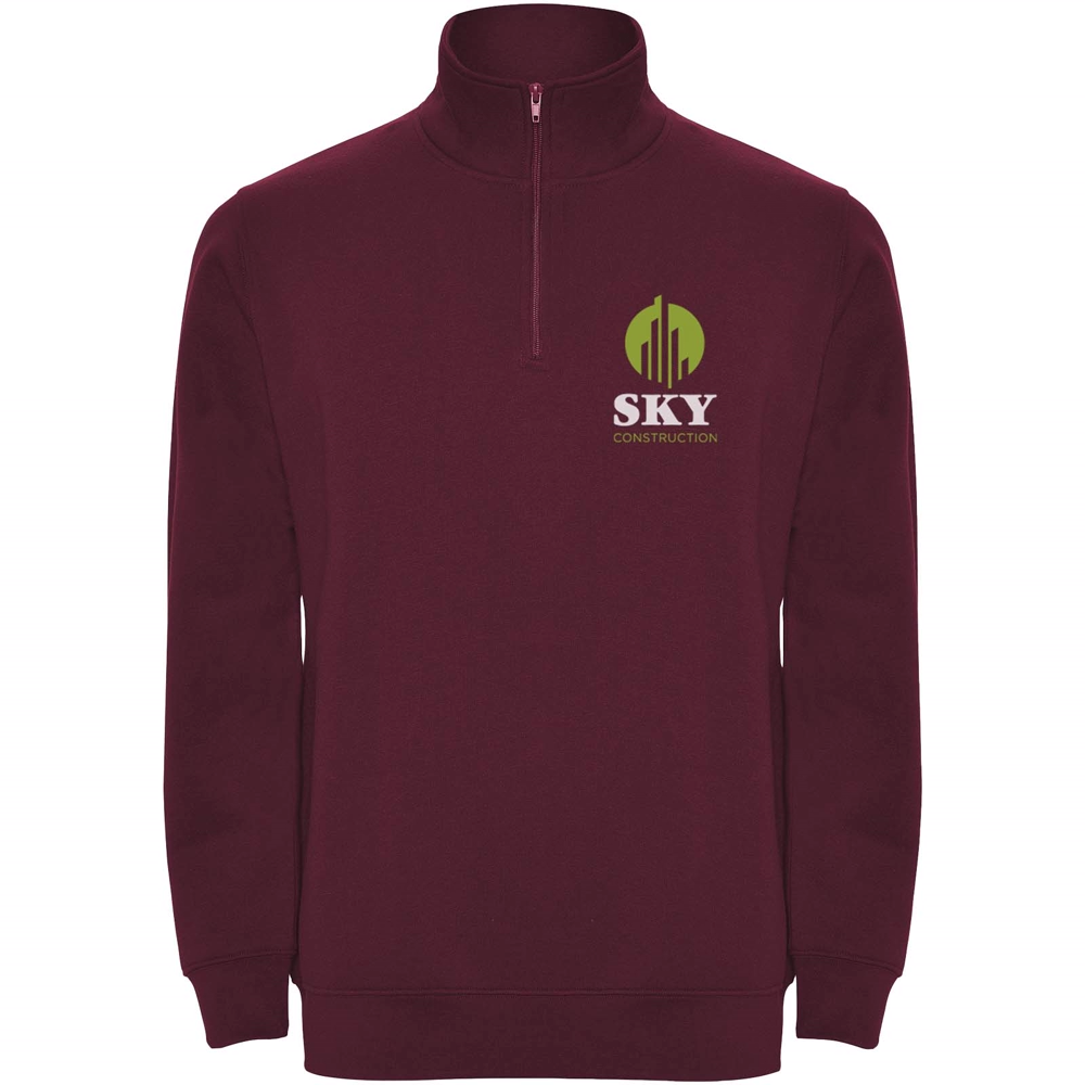 Aneto 280 g/m² sweatshirt med kvart lynlås i farven Granat