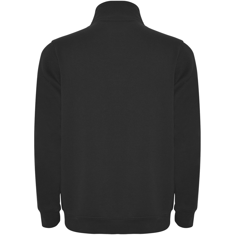Aneto 280 g/m² sweatshirt med kvart lynlås i farven Ensfarvet sort