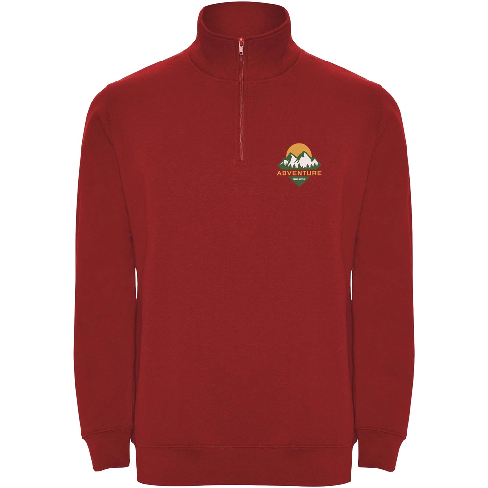 Aneto 280 g/m² sweatshirt med kvart lynlås i farven Rød