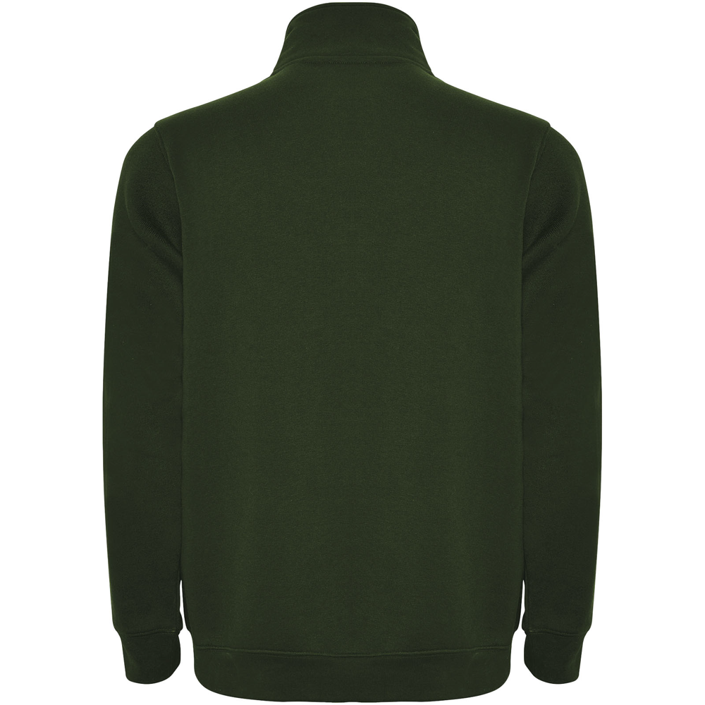 Aneto 280 g/m² sweatshirt med kvart lynlås i farven Flaskegrøn