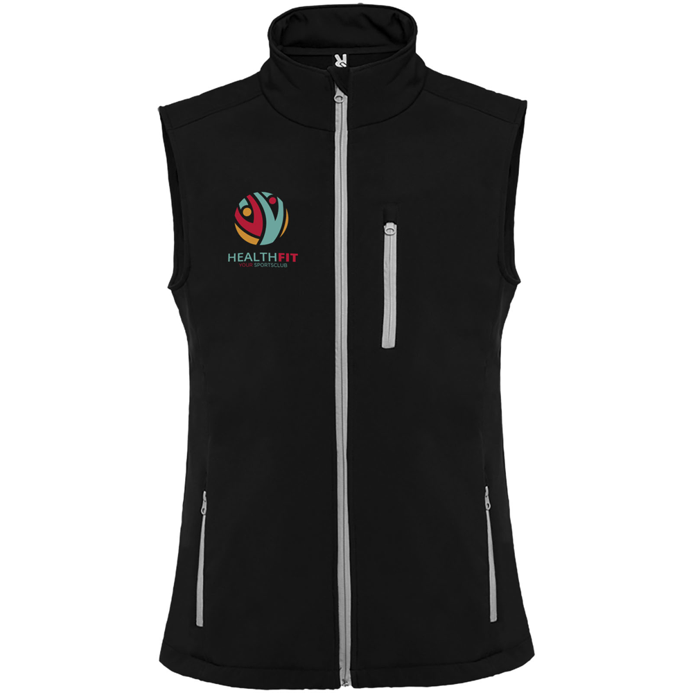 Nevada unisex softshell vest i farven Ensfarvet sort