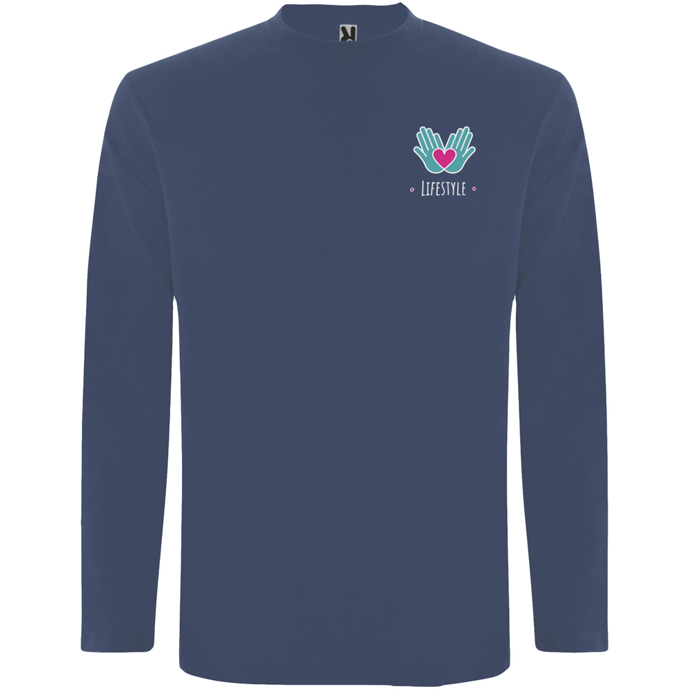 Extreme 160 g/m² langærmet t-shirt til mænd i farven Denimblå