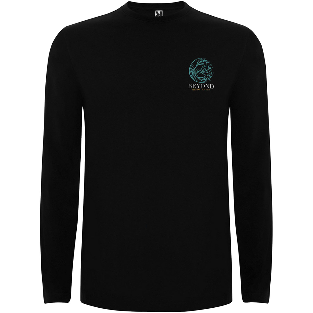 Extreme 160 g/m² langærmet t-shirt til mænd i farven Ensfarvet sort