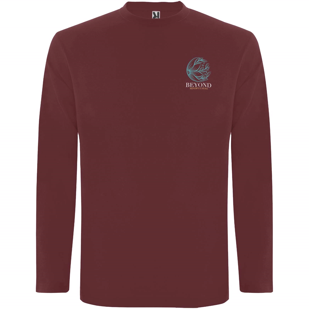 Extreme 160 g/m² langærmet t-shirt til mænd i farven Bærrød