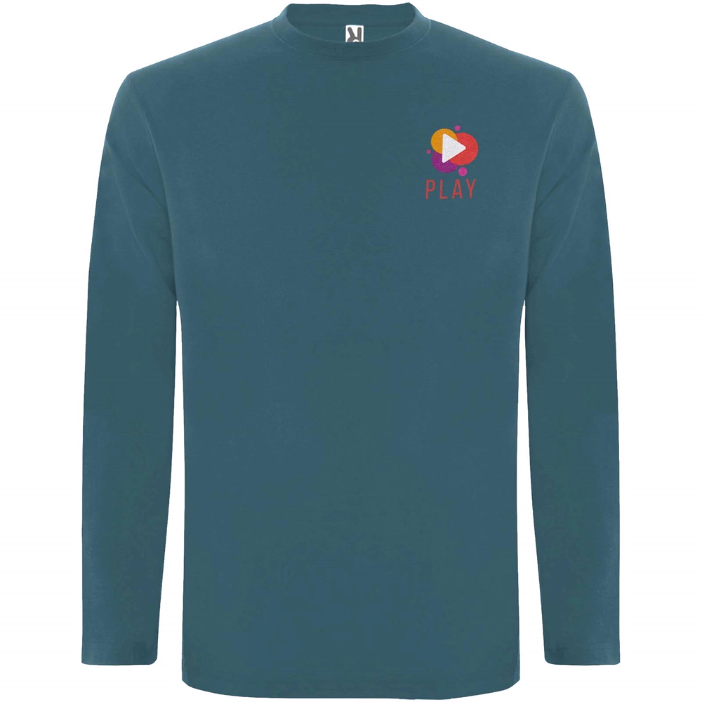 Extreme 160 g/m² langærmet t-shirt til mænd i farven Stormblå