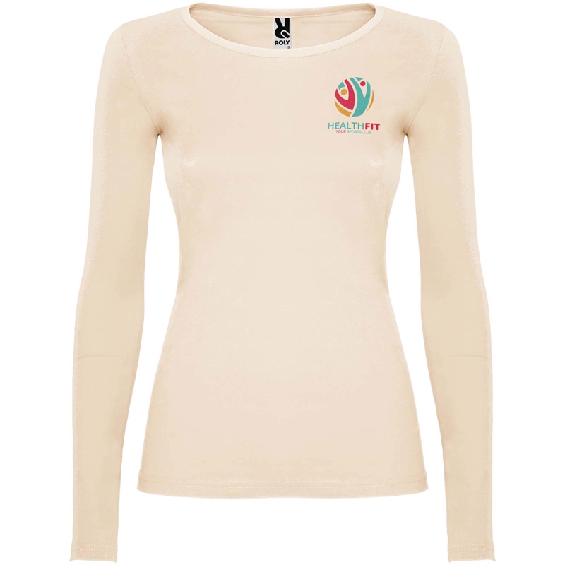 Extreme 160 g/m² langærmet t-shirt til kvinder i farven Sandfarvet