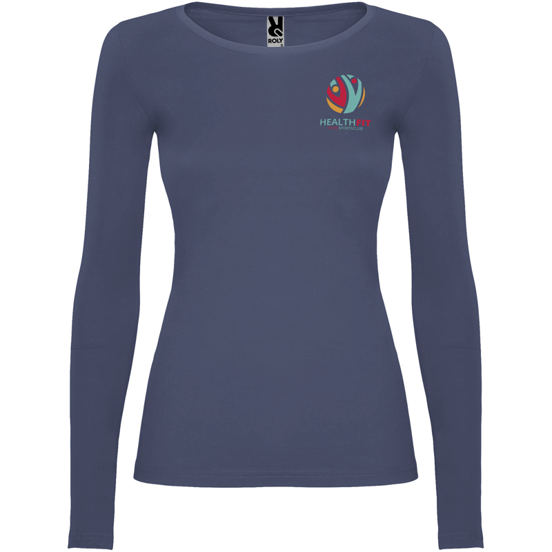 Extreme 160 g/m² langærmet t-shirt til kvinder i farven Denimblå