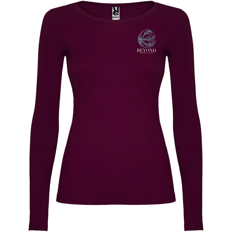 Extreme 160 g/m² langærmet t-shirt til kvinder i farven Granat