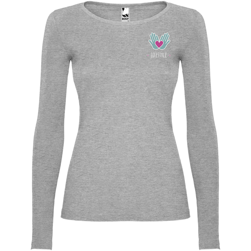 Extreme 160 g/m² langærmet t-shirt til kvinder i farven Marlgrå