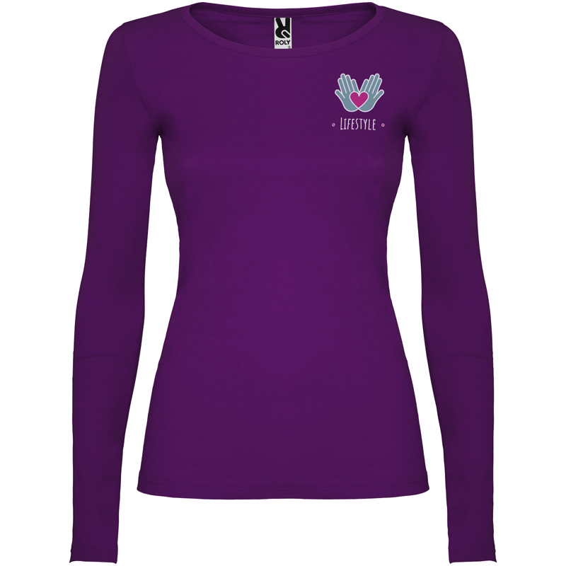Extreme 160 g/m² langærmet t-shirt til kvinder i farven Lilla